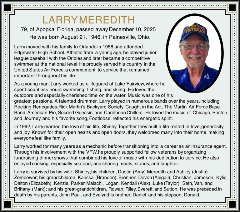 Larry Meredith Obit