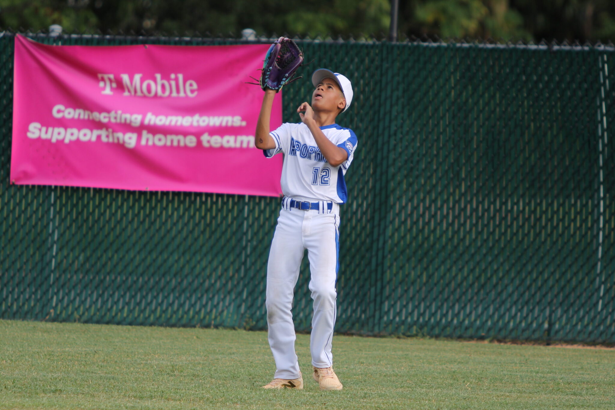 Nova Darby makes a catch in center field.