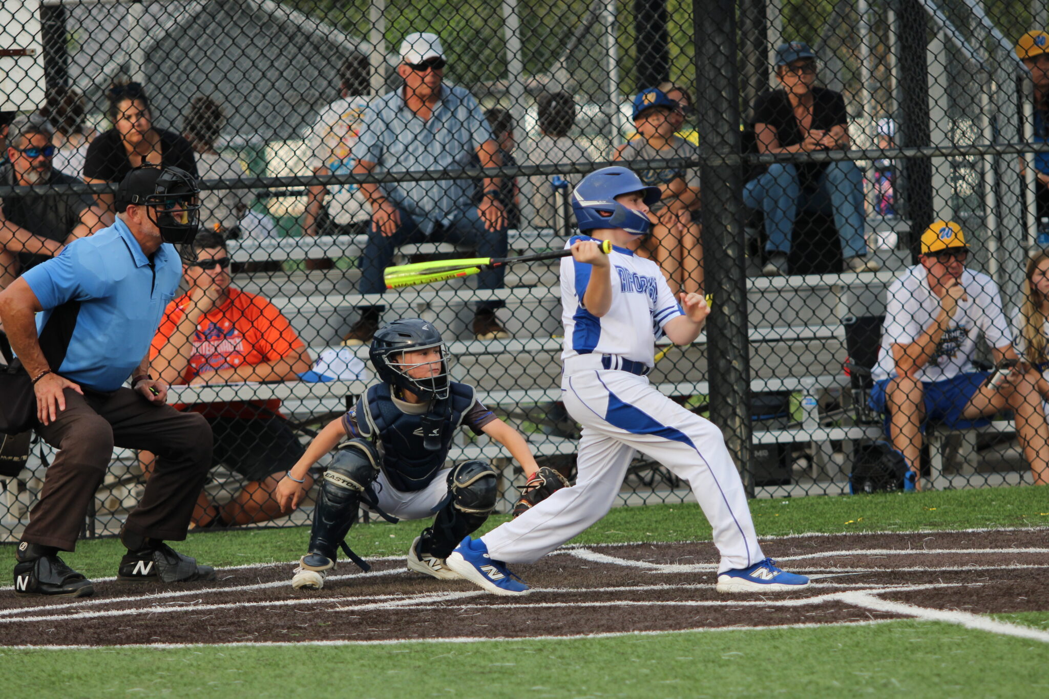 Owen Brown blisters a ball into the outfield.