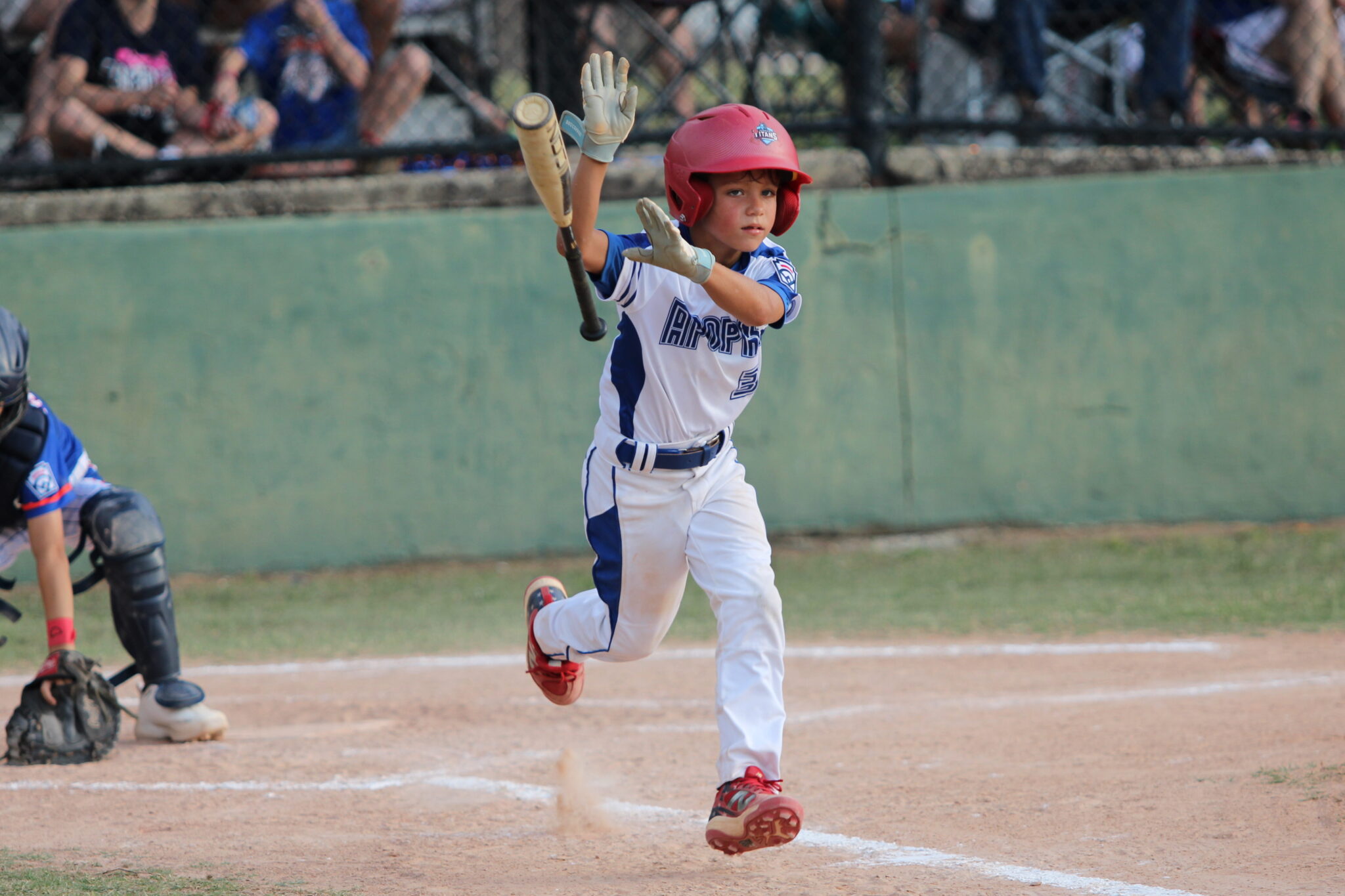 Tate Adams works a walk in the bottom of the third inning.