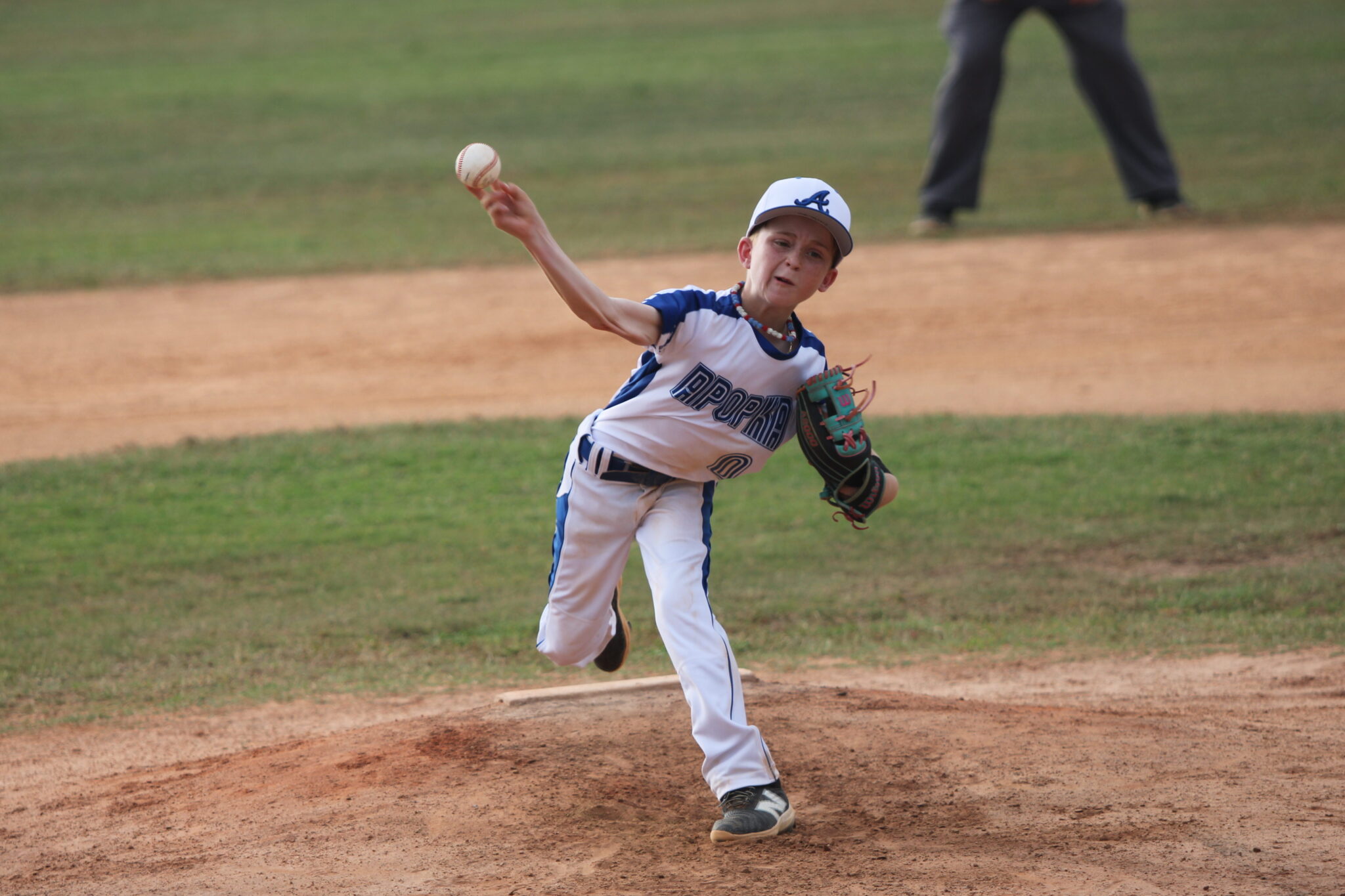Tucker Little whips in a pitch late in the second inning.