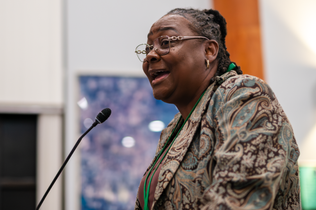 City Finance Director Blanche Sherman speaks at a City Commission meeting last March.