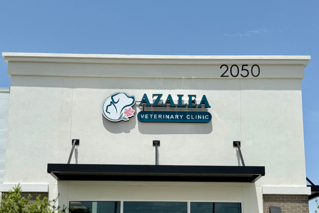 Azalea Veterinary Clinic is located at 2050 Plymouth Sorrento Road, Suite 100.