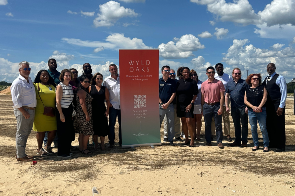 Business and community leaders tour the Wyld Oaks development in August 2025. The Apopka Development Review Committee is scheduled Wednesday to review the first construction site plan submittal for an approximately 600-foot extension of Road C within the development.
