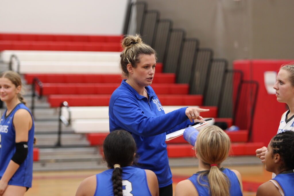 Coach Sarah Egbers in a game at Edgewater last season.