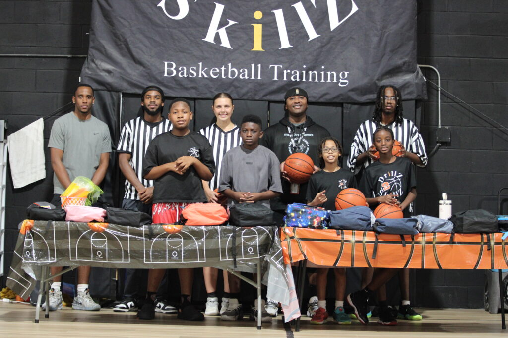 Coaches and Campers gather for a group picture at the Back 2 School Camp.