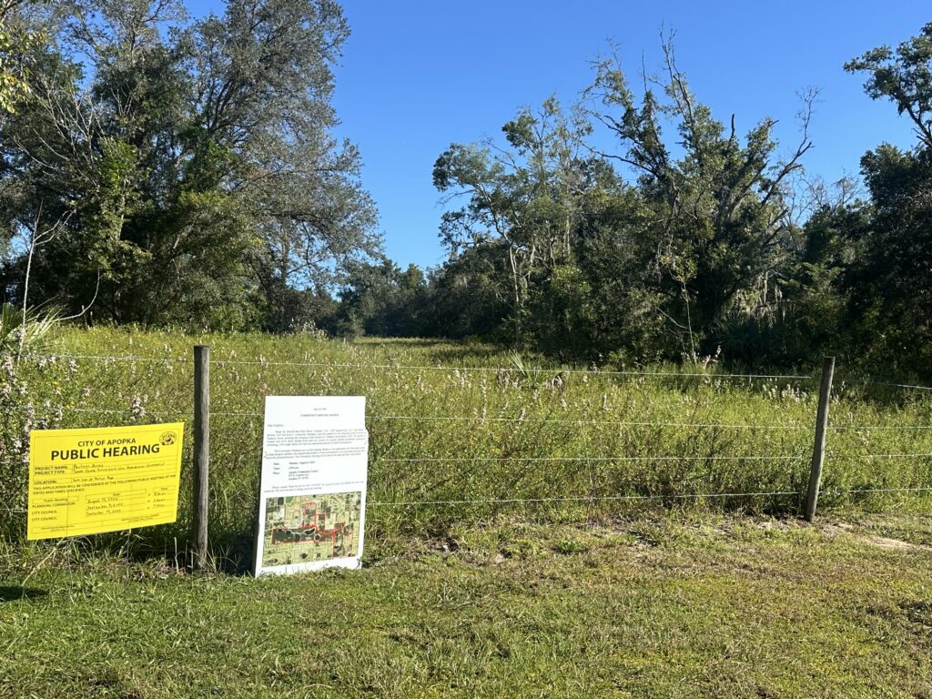 Paulucci Acres is shown in this 2025 file photo along Vick Road. The Apopka Development Review Committee on Wednesday recommended approval of the latest major development plan for Pods 1A/B and 4 of the residential project.