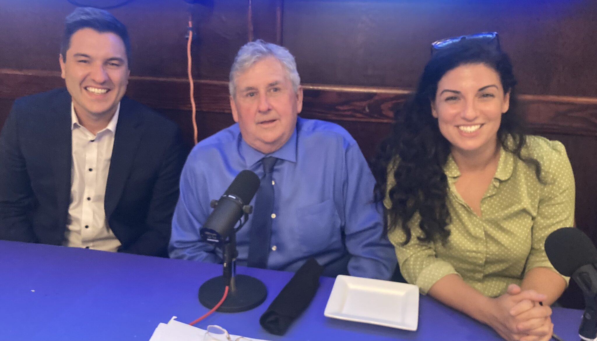 Roger Franklin Williams (M), Daren Stoltzfus (L), and Despina McLaughlin (R) host the Dave Powers 13th annual Crying Towel event.