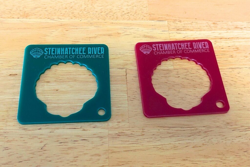 These are used to measure the size of a harvested scallop.