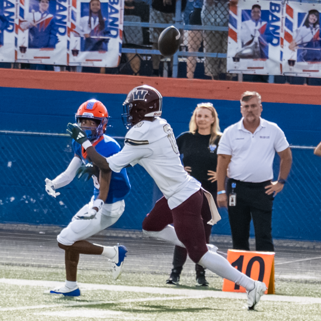 Avantae Scott breaks up a pass during Wekiva's game against West Orange Friday night in Winter Garden. 
