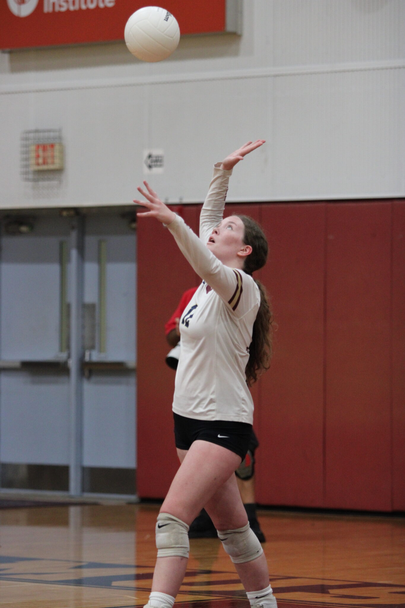 Avianna Mater steps up to send a serve to Jones.