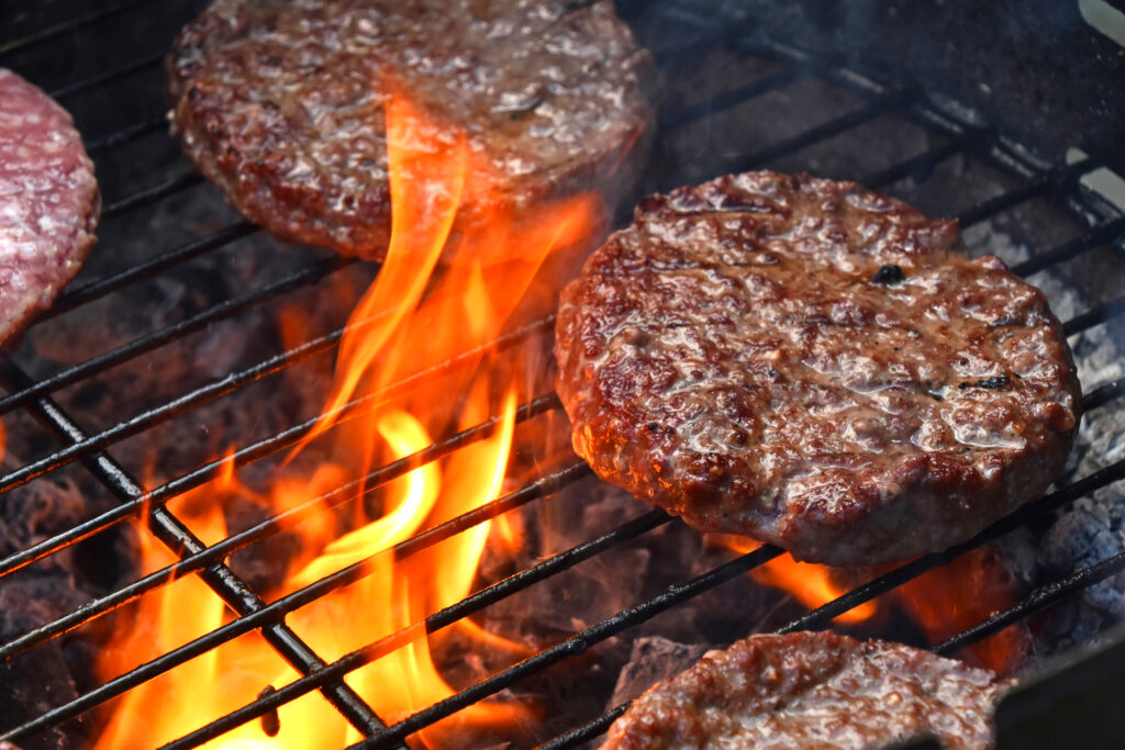 Grilling burgers