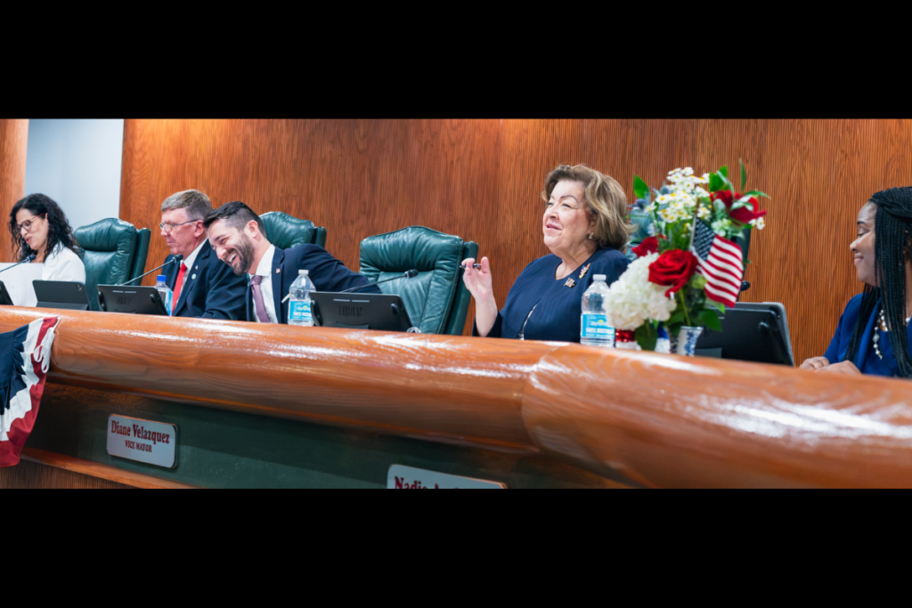 Members of the Apopka City Commission meet Wednesday, July 1, at Apopka City Hall. The commission will hold its final fiscal year 2027 budget hearing and regular meeting Wednesday, Sept. 16.