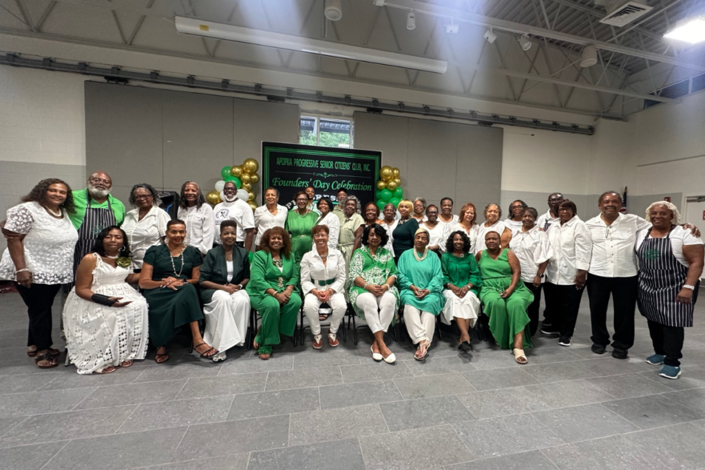 Members of the Apopka Progressive Senior Citizens Club gather Tuesday, Sept. 15, at the John H. Bridges Community Center during the organization’s Founders’ Day celebration marking 53 years of service, fellowship and community.