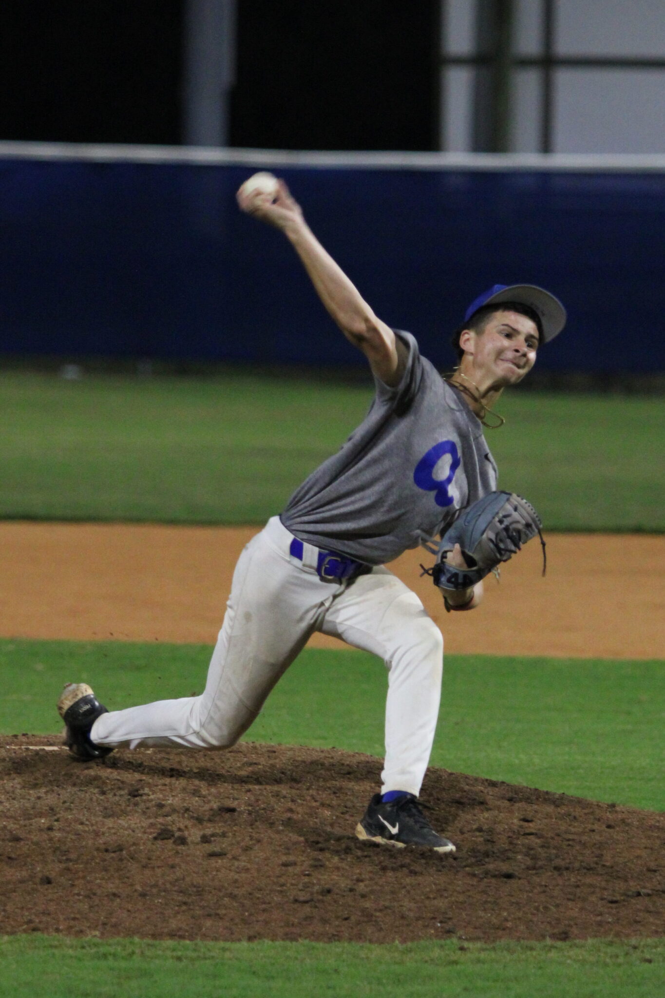 Zackary Lovejoy whips in a pitch against St. Cloud.
