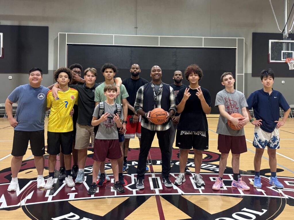 Coach Mark Washington and his Central Florida Prep team ahead of the season.