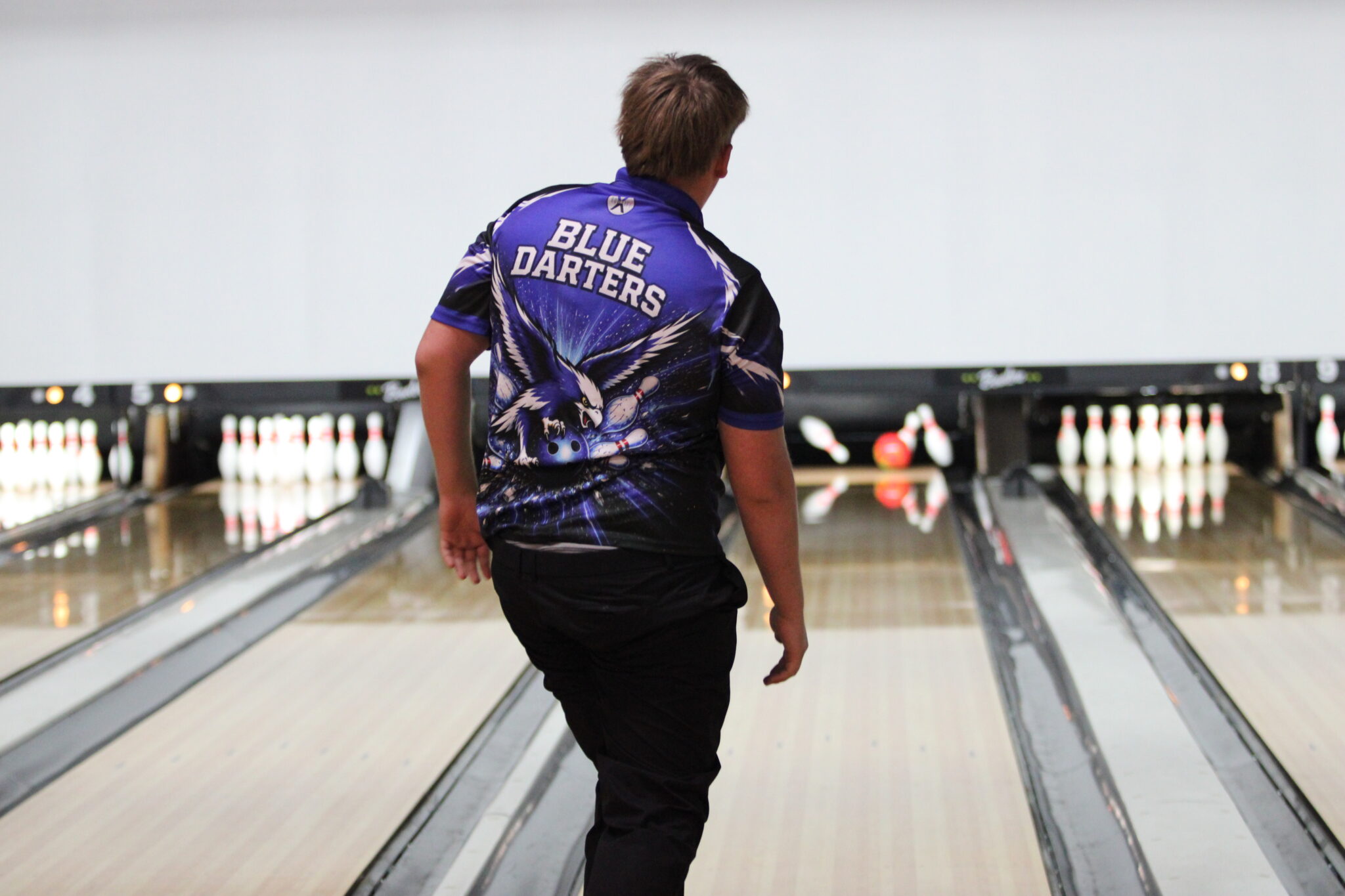 Colby Todd rips through the last three pins for a spare.