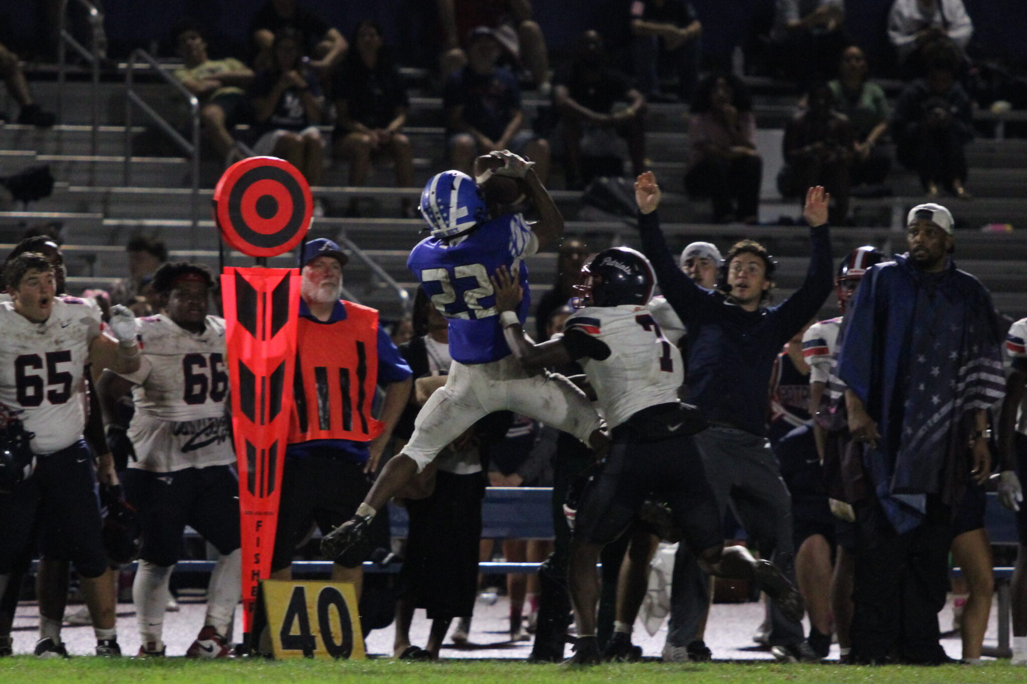 Jakyvion Kemp makes a crucial toe-tap catch on the game-winning drive.