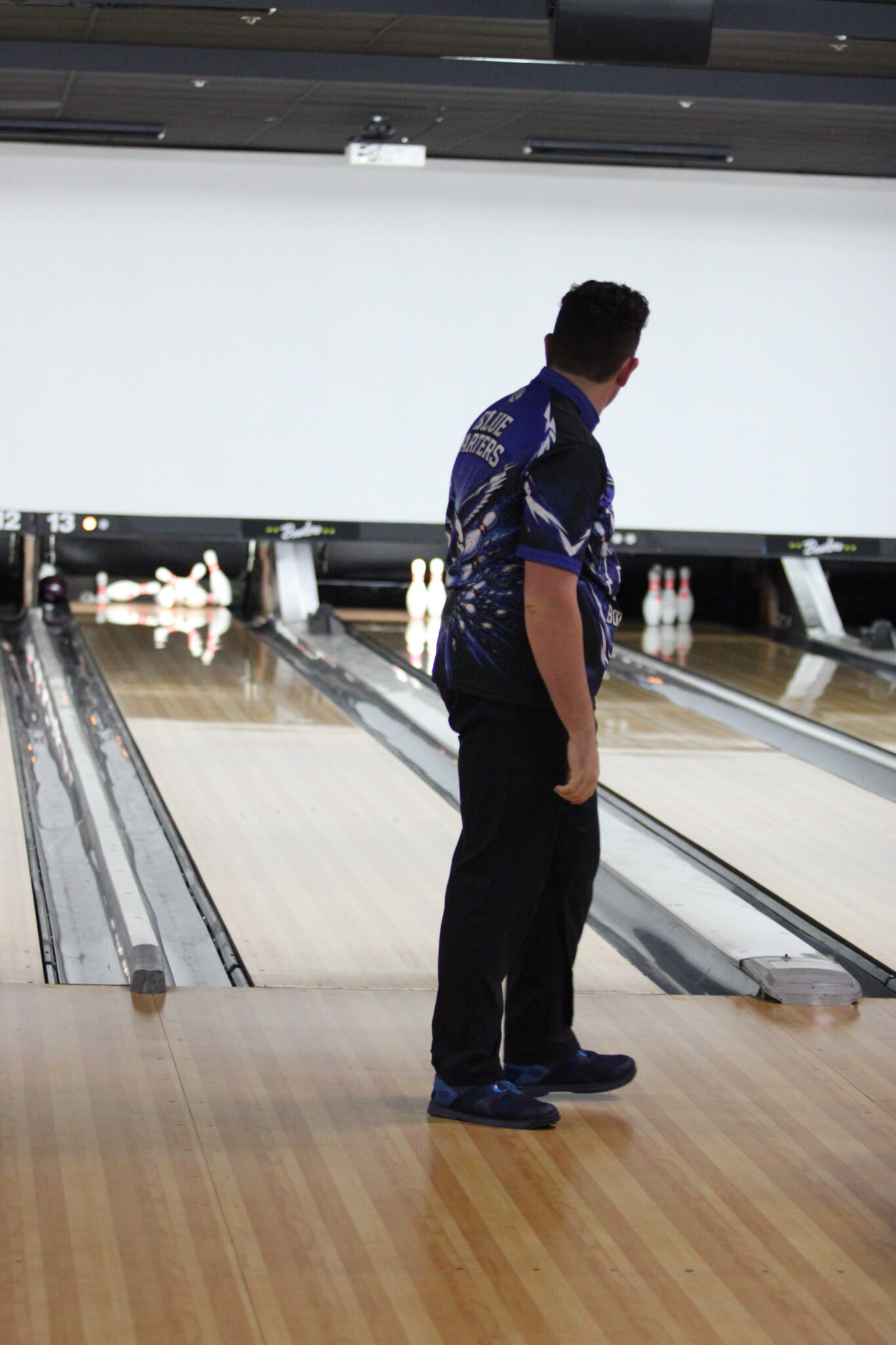 Logan Licavoli watches his ball strike through 10 pins.