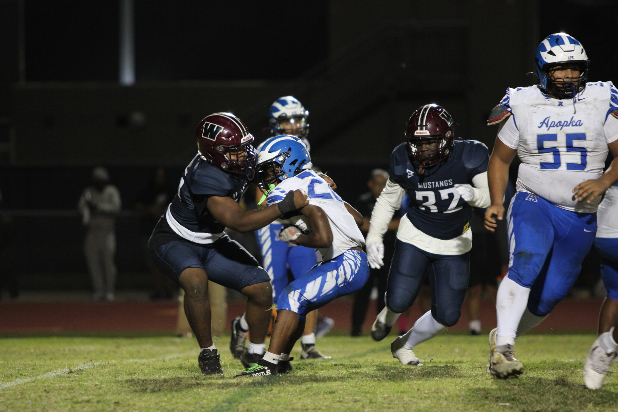 Ya'Terrius Jackson drags down Jakyvion Kemp in the backfield.